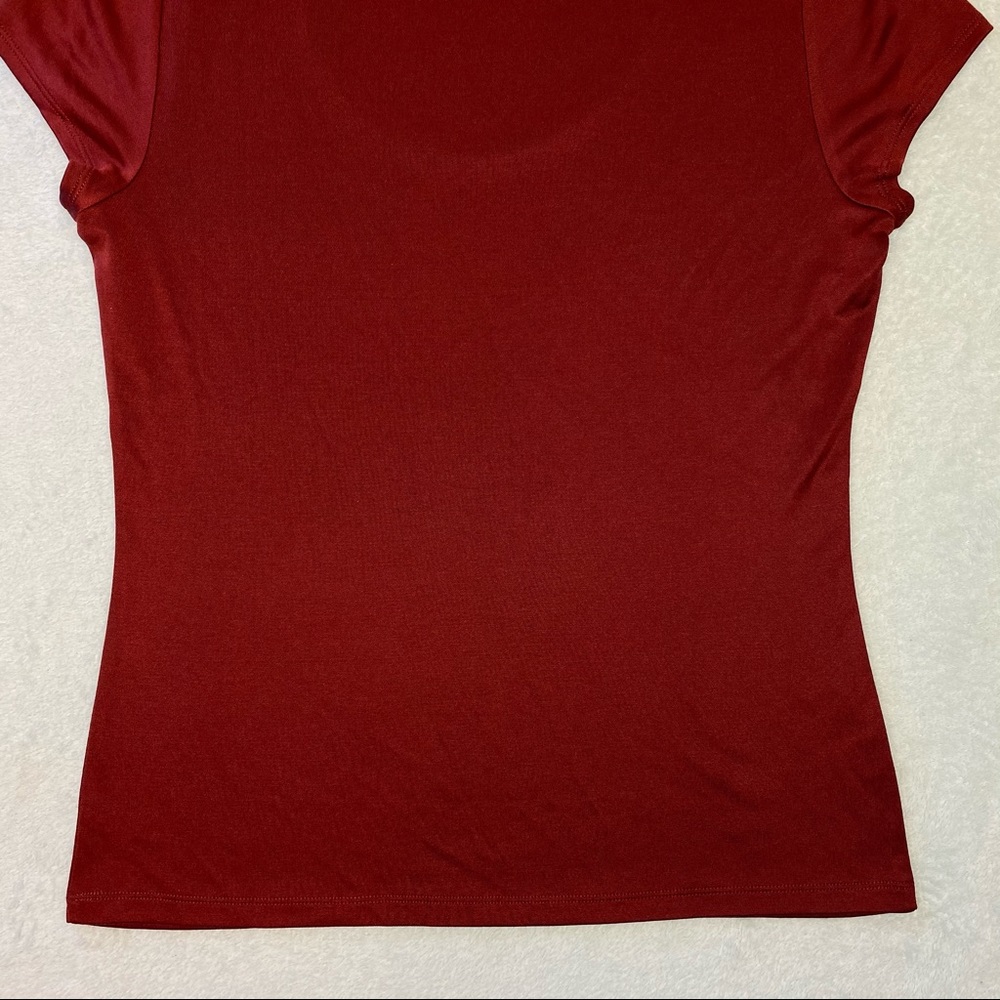 Ann Taylor Womens Short Sleeve Silk Scoop Neck Top - Picture 6 of 13